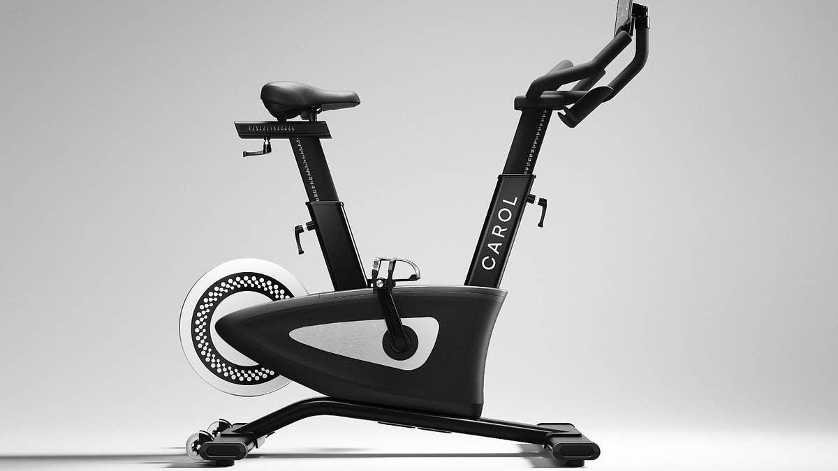 CAROL Bike in profile in the studio, black and white